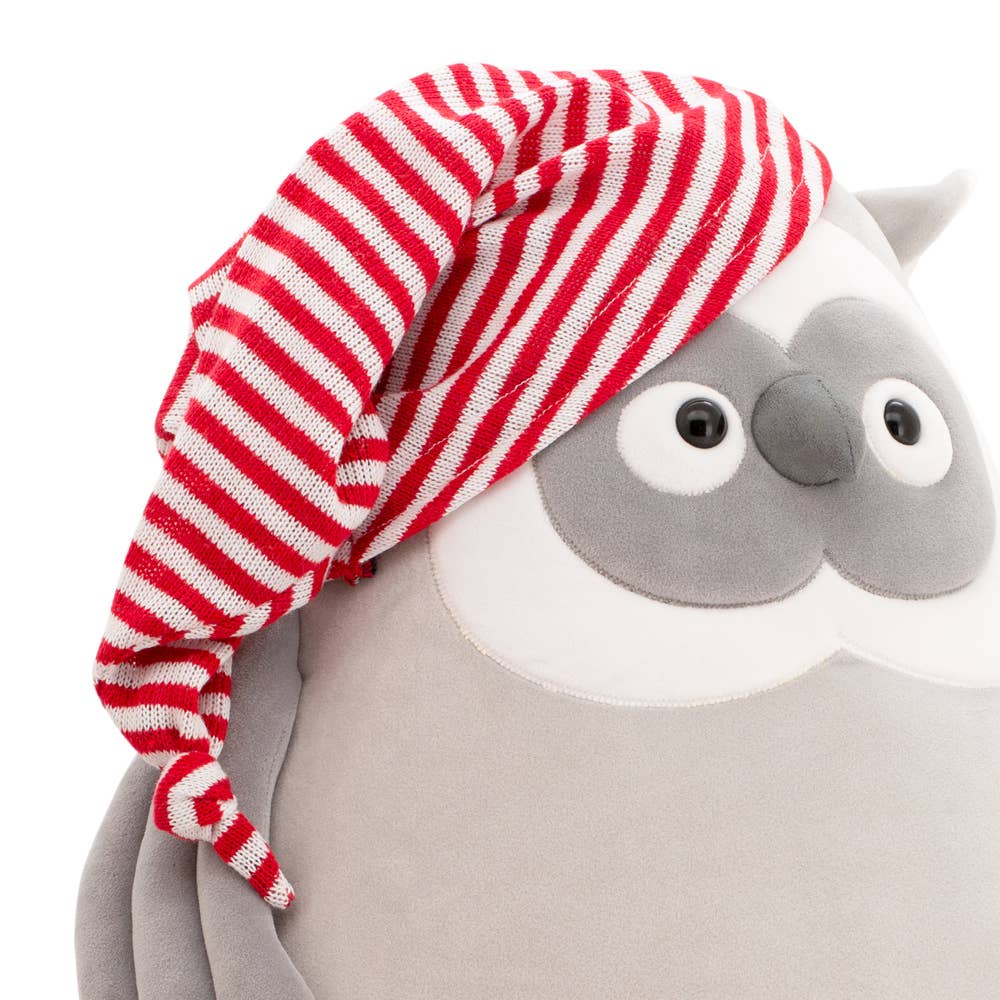 Peluche Hibou avec bonnet de nuit-20cm-0+