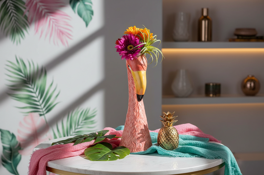 Large Flamingo Head Vase
