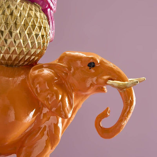 Orange elephant chandelier