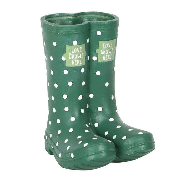 Jardinière Welly Boot vert foncé