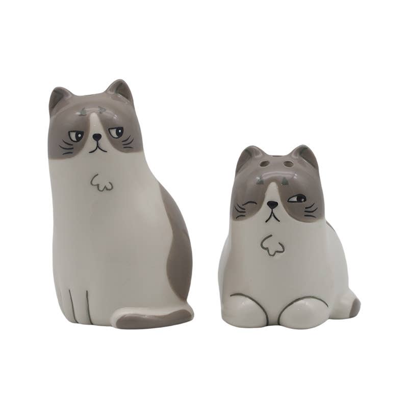 Cats Beans & Co Ceramic Salt & Pepper Shaker Set