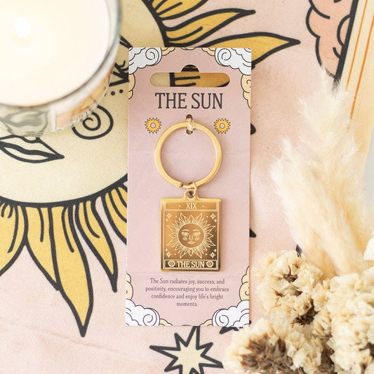 The Sun Tarot Card Keychain