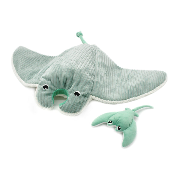 Peluche raie manta Mantalou maman et son bébé menthe – Les Ptipotos