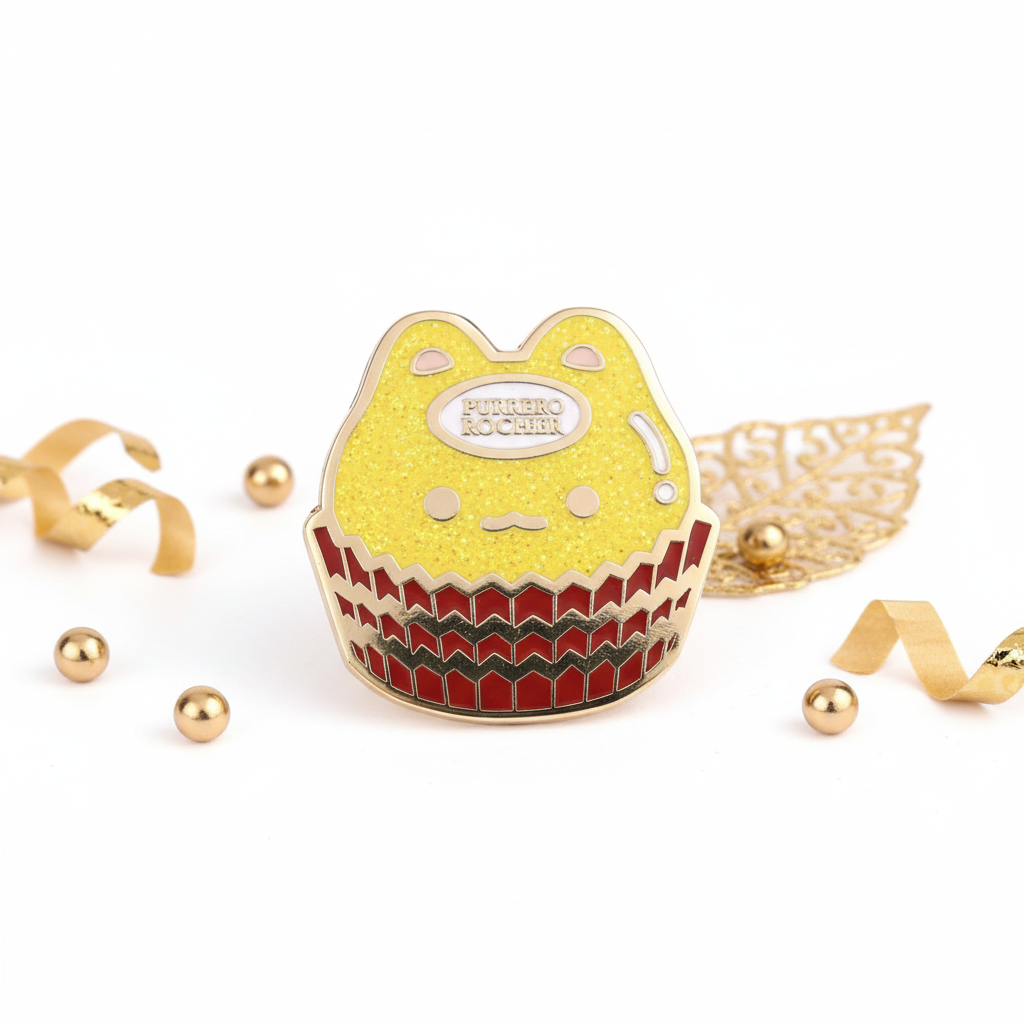 Pin's Chat "Purrero Rocher"