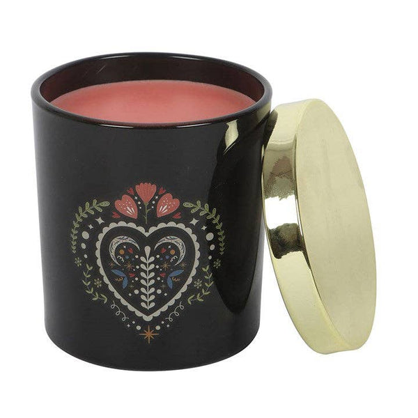 Midnight Bloom Black Floral Tulip Candle