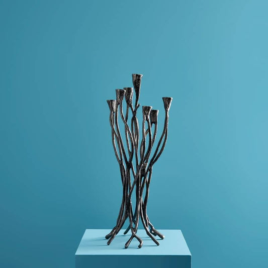 Roots Candlestick Black, Aluminum, 25 x 22 x 63.5 cm