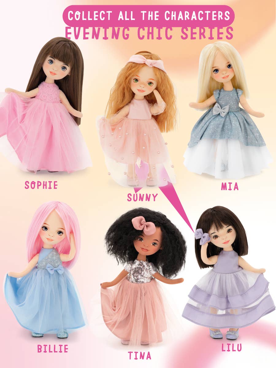 Poupée Sunny en robe rose - 32 cm