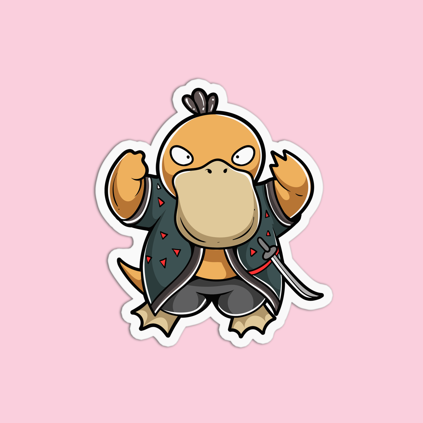 Autocollant Canard Samouraï