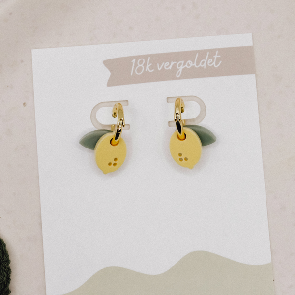 Lemon Creole Earrings