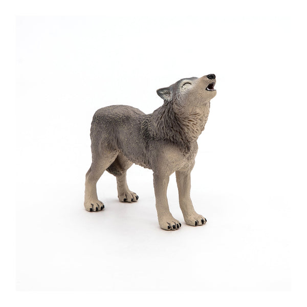 Figurine Loup hurlant Papo - animal sauvage