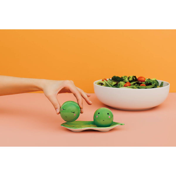 Salière et poivrière Funny Food Petits pois – vue 2