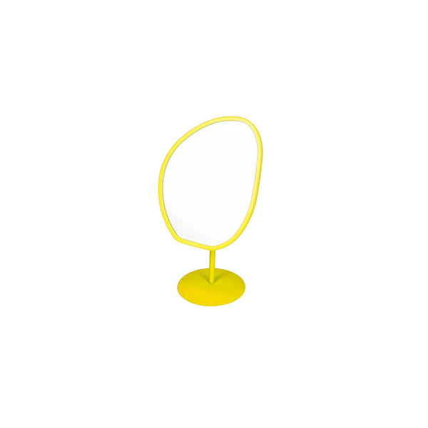 Mirror - Organic - Metal - Neon Yellow - 16.5x12x31.5cm