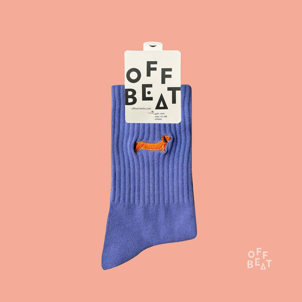 Dachshund Embroidered Socks