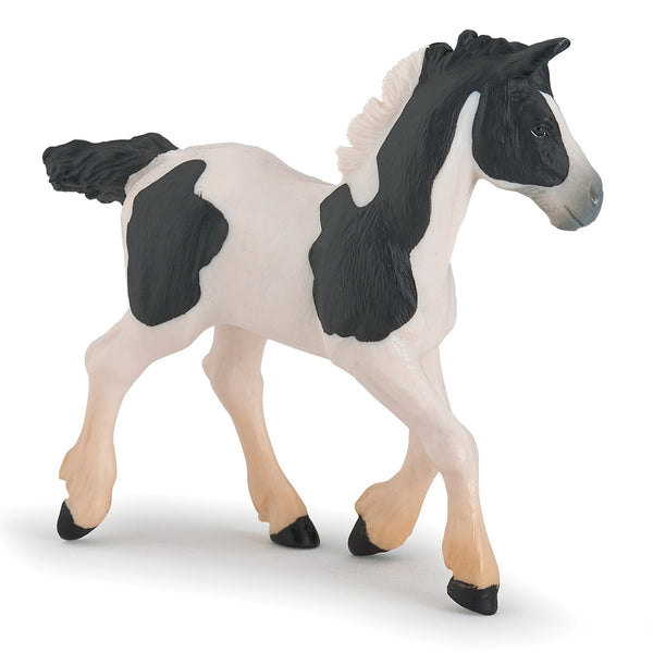 Figurine Poulain cob pie noir Papo - cheval