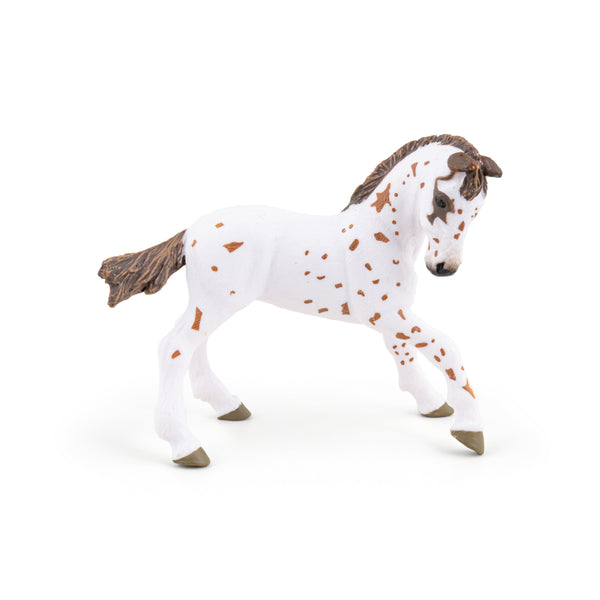 Figurine Poulain appaloosa brun Papo - cheval