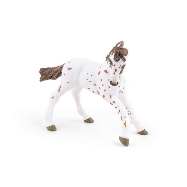 Figurine Poulain appaloosa brun Papo - cheval
