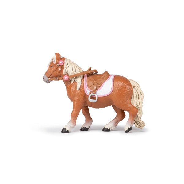 Figurine Poney Shetland avec selle Papo - cheval