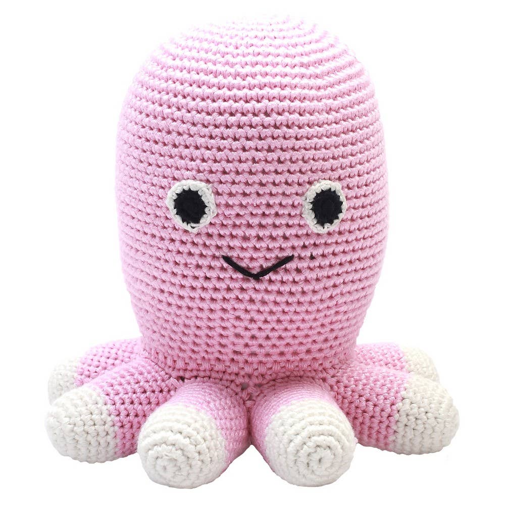 Peluche en Crochet - Pieuvre rose clair