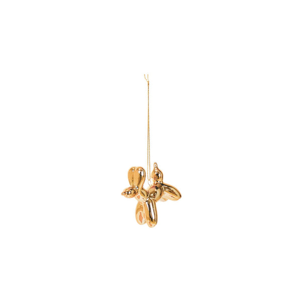 Christmas Ball Dog Gold Balloon
