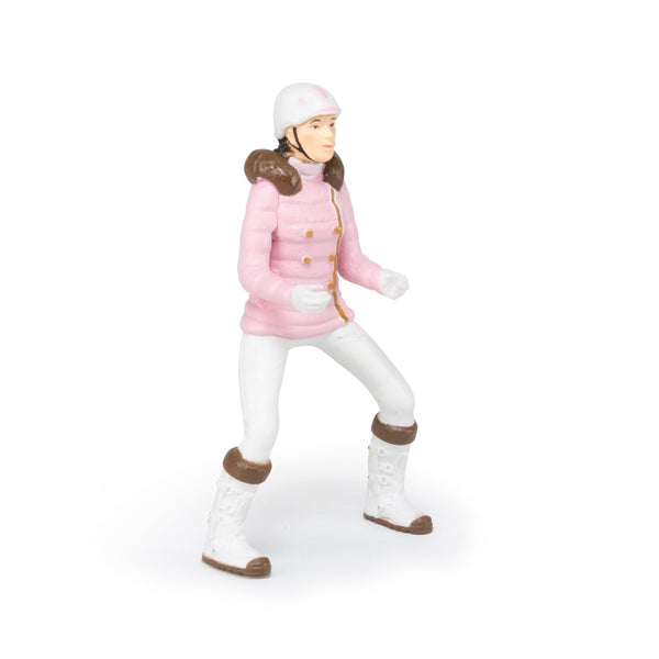 Figurine Cavalière fashion hiver Papo - cheval
