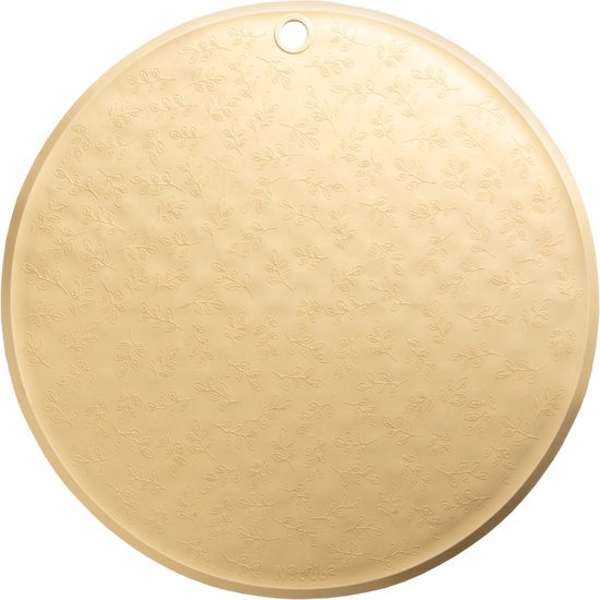 Tapis de bain rond Feuillage Jaune - Natruba