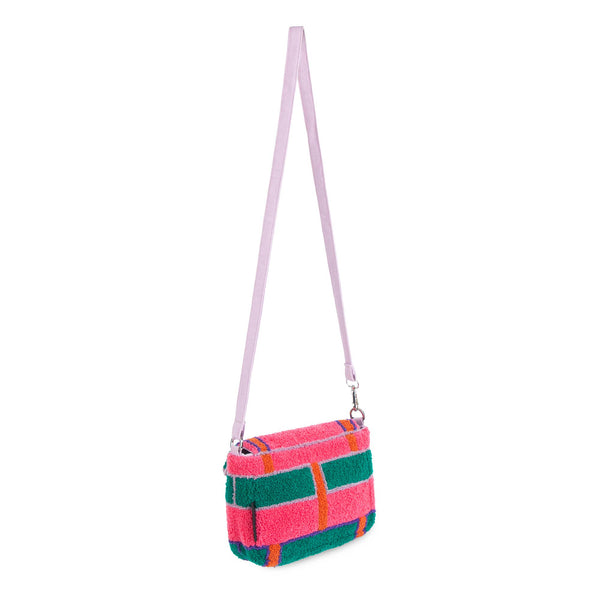 Petit Sac D'épaule Rose avec Détail Tufté Helio Ferretti Vue 1