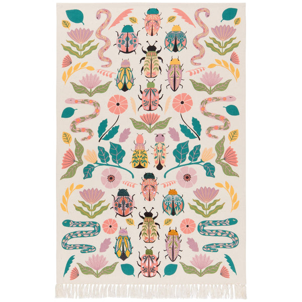Embroidered Amulet Tea Towel