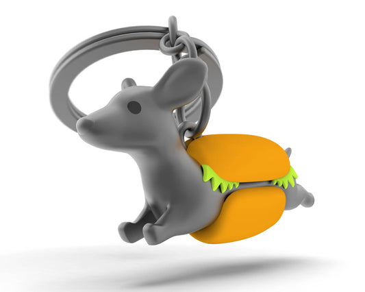 Porte-clés Teckel Hot-Dog