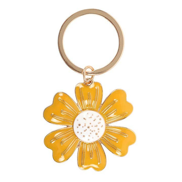 Porte-clés Marguerite Jaune