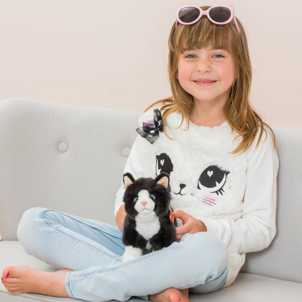 Peluche Chat Tuxedo Debout – 20 cm - Teddy Hermann