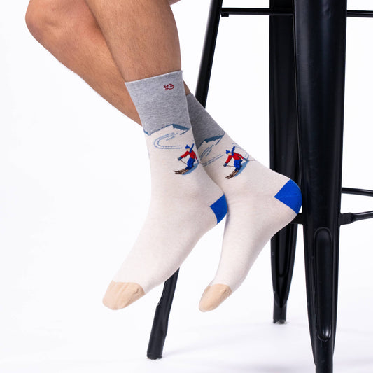 Combed Cotton Skier Pattern Socks