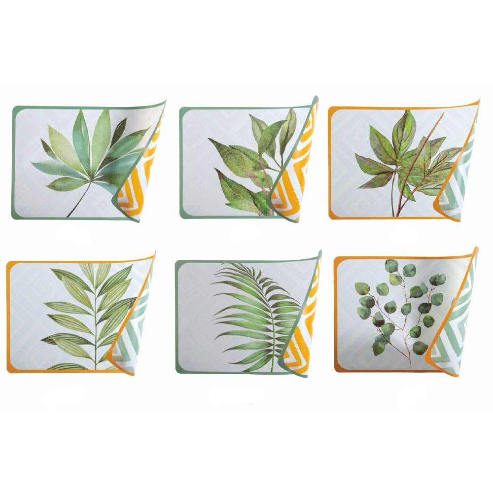 ORIENTAL BOTANICAL DOUBLE SIDED PLACEMAT 6 PCS # - 5906880