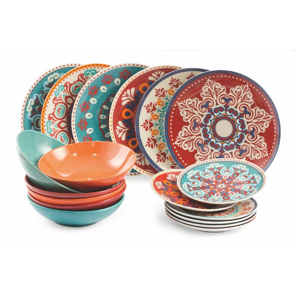 18-piece porcelain dinner set, 6 place settings, Shiraz