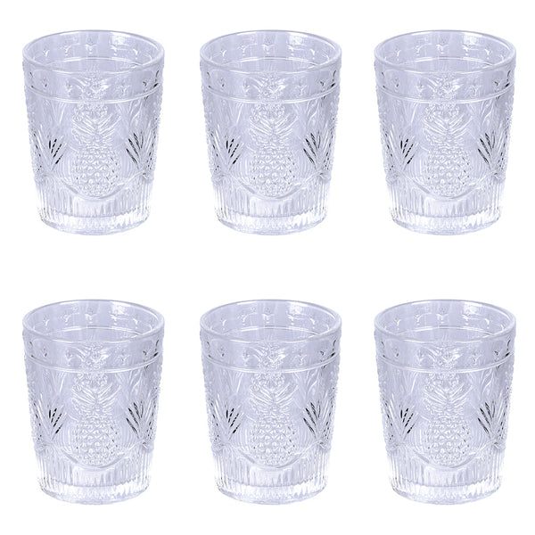 PINA COLADA SET OF 6 TRANSPARENT GLASSES - 5912171