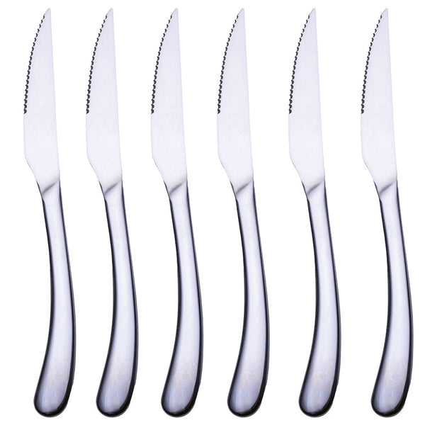 MONTECARLO SET 6 STEAK KNIVES SILVER POLISHED - 5918604