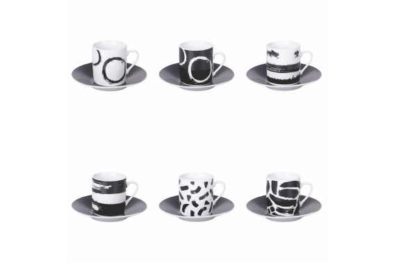 THE BLACK MOOD SET 6CUPS 90ML/ SAUCER - 5920266