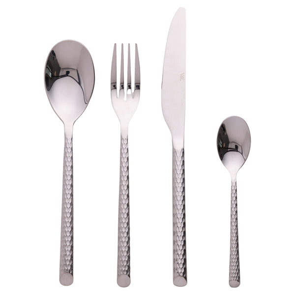 MALINDI 24PC SHINY SILVER CUTLERY SET - 5921478