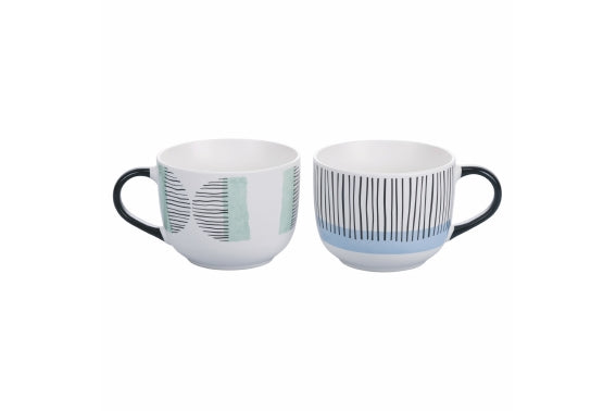 VENICE LIDO MODERN JUMBO MUG 520 ML 2 ASST - 5922298
