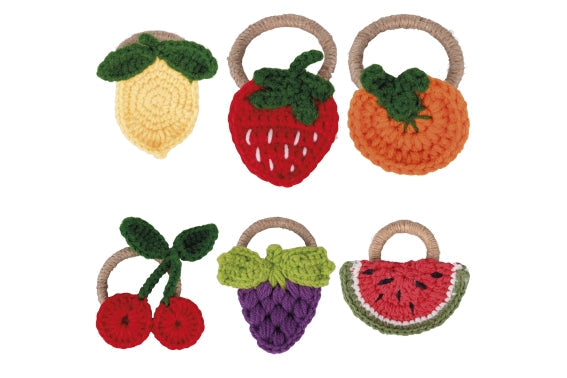 FRUIT NAPKIN RING 6 ASSORTED - 5922514
