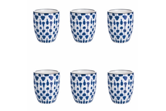 CONFUSION SET 6 COFFEE CUPS 90ML BLUE B - 5922604