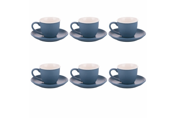 FORMA SET 6 COFFEE CUPS 100ML W/ SAUCER FLY DOWN - 5922652