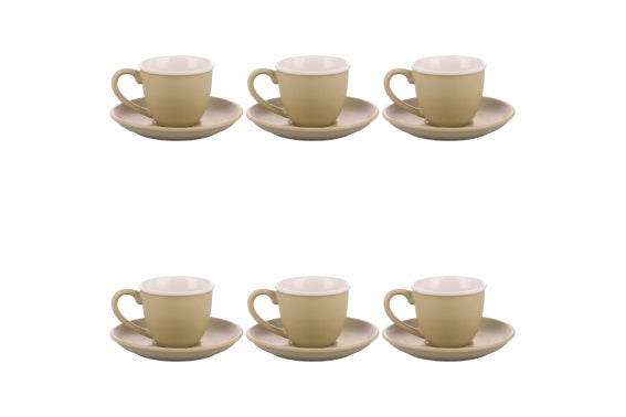 FORMA SET 6 COFFEE CUPS 100ML W/SAUCER CEDRO PEDRO - 5923497