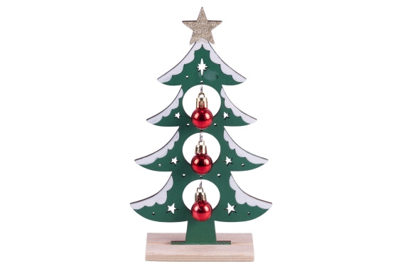 CHIC CHRISTMAS TREE WOOD H 22.5 CM - 5924575