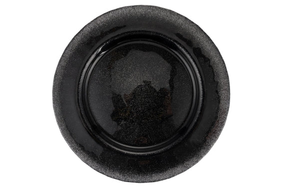 BLACK GLASS UNDERPLATE SPARKLY 33CM - 5924947