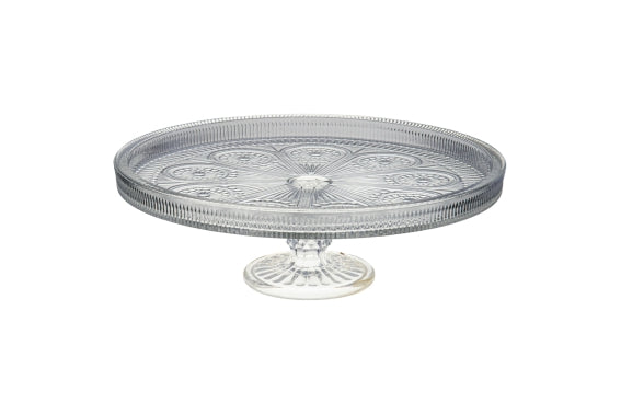 CAKE STAND 30CM BAROQUE TRANSPARENT - 5924958