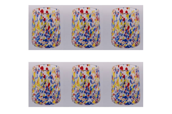 CANDY COLOR SET 6 WATER GLASSES 370ML - 5925442