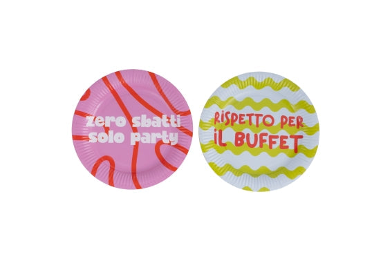 MORE AMOR SET OF 15 PAPER PLATES WITH RANDOM DECORATION D.23 CM - 5925897