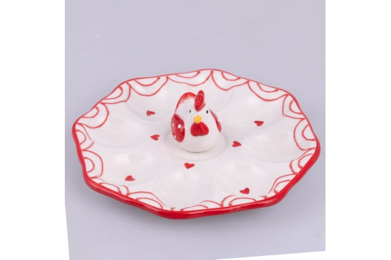 EASTER DOOR 6 EGGS D 19.5CM ROOSTER - 5926379