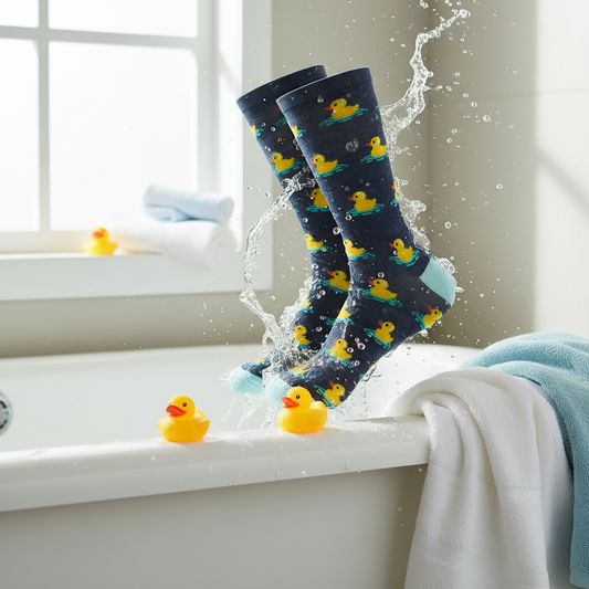 Chaussettes Canard Jaune Flottant