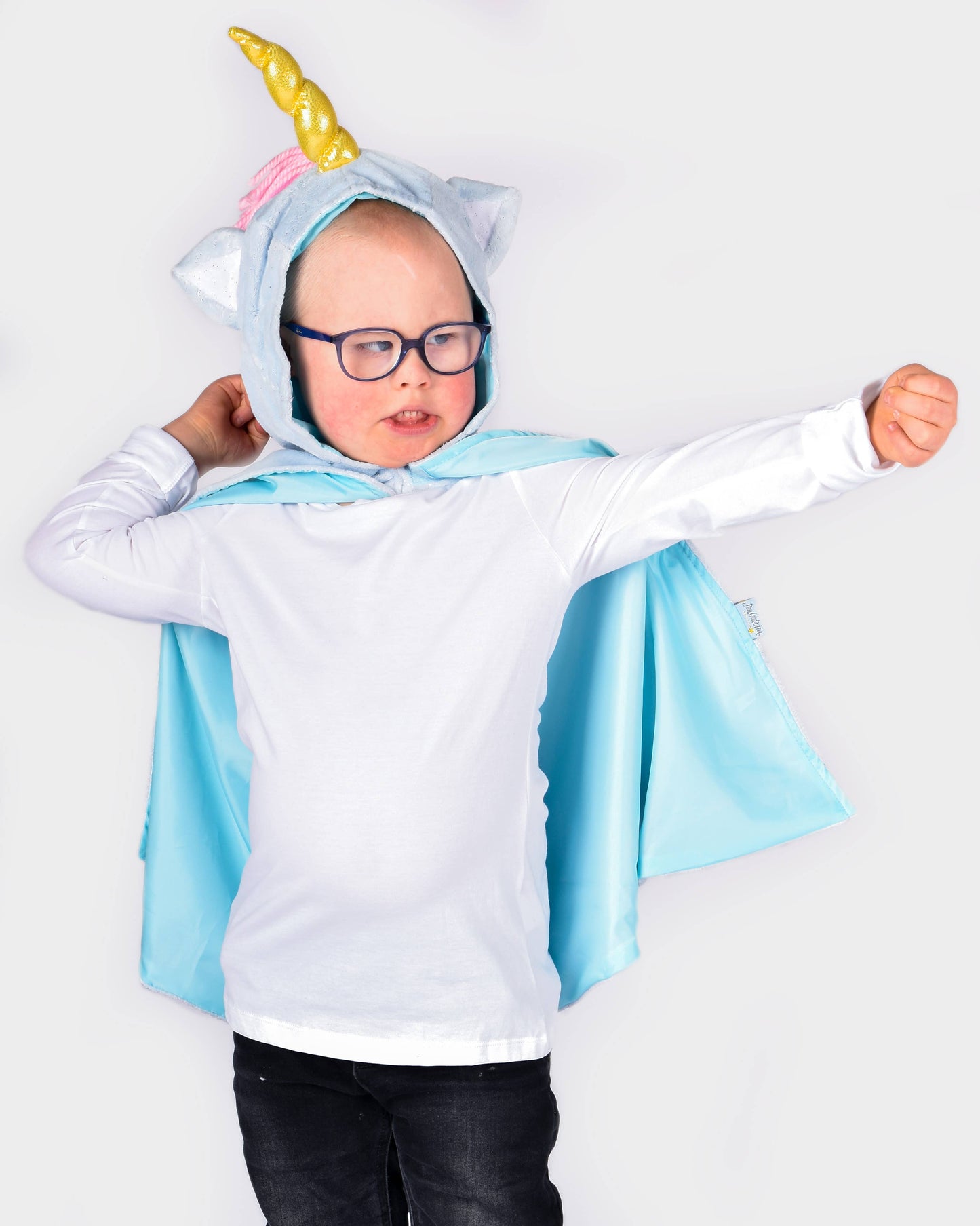 Rainbow Blue Unicorn Cape 98-128 cm 3-8 Years